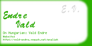 endre vald business card